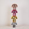 Ornament - Disco -Mushroom - Glass -Gold - 14x14x14cm - Afbeelding 4