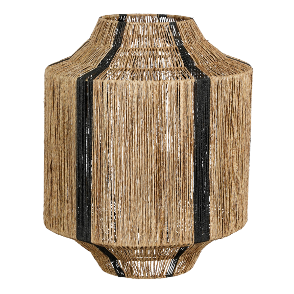 Liliano Lantaarn - H51 x Ø40 cm - Jute - Zwart