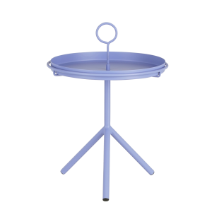 Aston Bijzettafel met Afneembaar Dienblad - H42 x Ø31 cm - Metaal - Lila