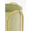 Donau Bloempot op Standaard - Set van 2 - Metaal - H45 x Ø23 cm - Lichtgroen, Goud - Afbeelding 2