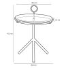 Aston Bijzettafel met Afneembaar Dienblad - H42 x Ø31 cm - Metaal - Fuchsia - Afbeelding 5