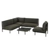 Celo Loungebank Hoekelement - L83 x B83 x H78 cm - Metaal - Zwart - Afbeelding 5
