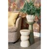 Screw Bijzettafel - L26 x B26 x H37 cm - Keramiek - Off White - Afbeelding 6