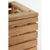 Glenwood Plantenbak Vierkant op Wielen voor Buiten - L35 x B35 x H35 cm - Acaciahout - Bruin - Afbeelding 2