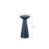 Chiel Bijzettafel - H49 x Ø25 cm - FSC 100% - Metaal - Donkerblauw - Afbeelding 5