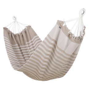 Mica Decorations Hangmat - L230 x B120 cm - Beige gestreept