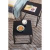 Goa Bijzettafel - Set van 2 - L35 x B35 x H33 cm - Metaal - Zwart - Afbeelding 8