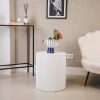 Bijzettafel - cilinder- MDF - wit - 39x45cm - Afbeelding 2