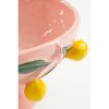 Melika Decoratie Schaal - H16 x Ø39 cm - Keramiek - Lichtroze - Afbeelding 2
