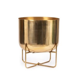 De koperplanter op stand - messing - xl