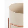 Collins Bloempot op Standaard - H33 x Ø22 cm - Metaal - Off-white, Perzik - Afbeelding 2
