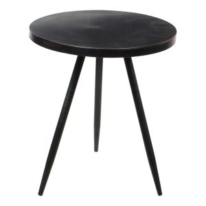 Kent Bijzettafel - H40 x Ø35 cm - Metaal - Zwart