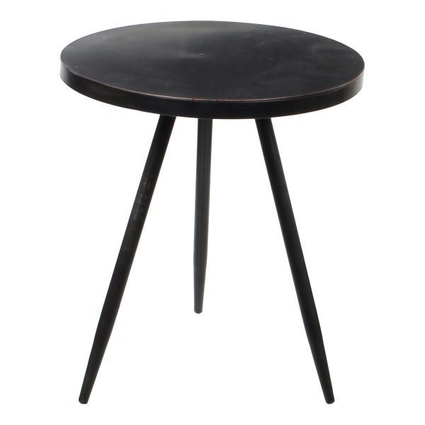 Kent Bijzettafel - H40 x Ø35 cm - Metaal - Zwart