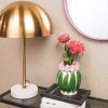 VASE-TULIPS- Dolomiet-lichtroze/ groen-12,5x12,5x16cm - Afbeelding 3