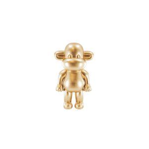 Ornament - aap -beeldje 'de legende' -polyresine - goud - 33x21x50cm