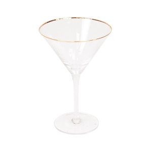 Glaswerk - Martiniglas - Helder/Goud - S2 - 12x12x18,5cm