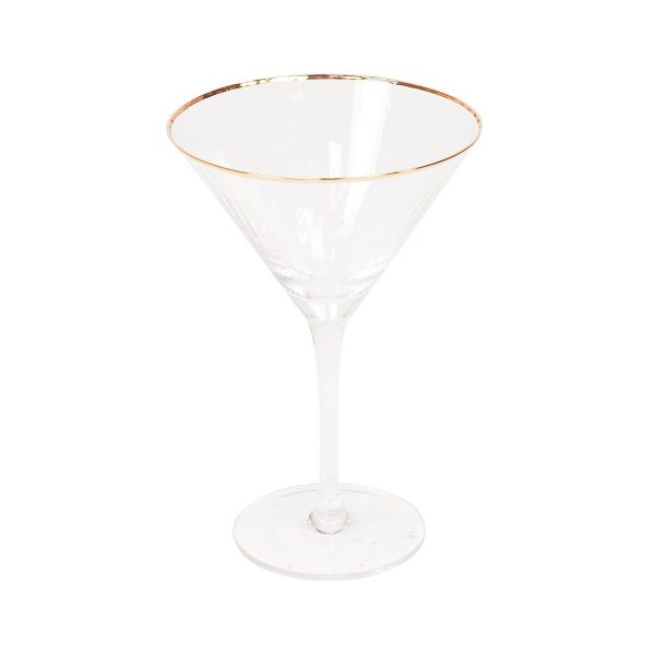 Glaswerk - Martiniglas - Helder/Goud - S2 - 12x12x18,5cm