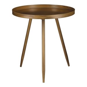 Flores Bijzettafel - H42x Ø40 cm - Metaal - Brons