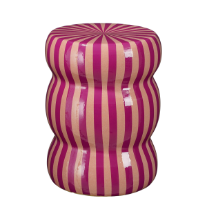 Skipper Bijzettafel - H44 x Ø32 cm - Keramiek - Paars