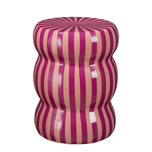 Skipper Bijzettafel - H44 x Ø32 cm - Keramiek - Paars