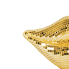 Ornament - disco -lippen - glas - goud - 29x10x13,5 cm - Afbeelding 3