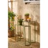 Bologna Bijzettafel Buiten - Set van 2 - L78 x B24 x H68 cm - Metaal - Groen - Afbeelding 5