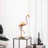 Ornament - Flamingo - Polyresin - Goud - 16,5x10x39cm - Afbeelding 5