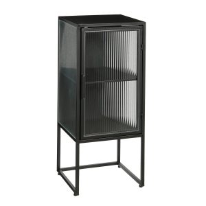 Clifton Opbergkast met Deuren - L38 x B35 x H90 cm - Metaal - Zwart