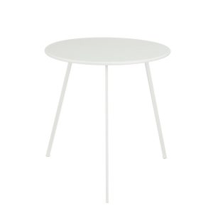 Seatle Bijzettafel Buiten - H50 x Ø50 cm - Metaal - Wit