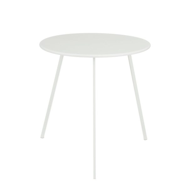 Seatle Bijzettafel Buiten - H50 x Ø50 cm - Metaal - Wit