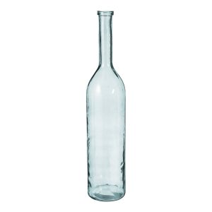 Rioja Fles Vaas - H100 x Ø21 cm - Gerecycled Glas - Transparant