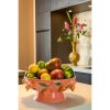 Melika Decoratie Schaal - H16 x Ø39 cm - Keramiek - Roze - Afbeelding 6