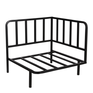 Celo Loungebank Hoekelement - L83 x B83 x H78 cm - Metaal - Zwart