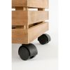 Glenwood Plantenbak Vierkant op Wielen voor Buiten - L35 x B35 x H35 cm - Acaciahout - Bruin - Afbeelding 4