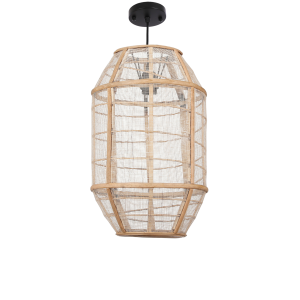 Pella Hanglamp - H46 x Ø29 cm - Linnen - Beige