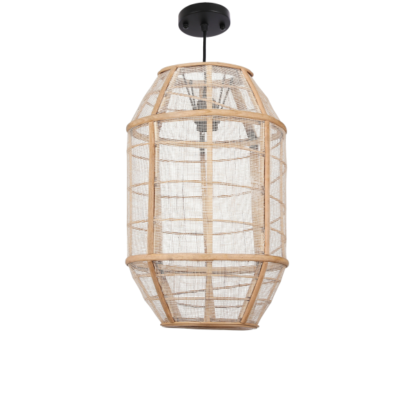 Pella Hanglamp - H46 x Ø29 cm - Linnen - Beige