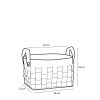 Opbergmand - Set van 3 - L40 x B30 x H30 cm - Kurk/Vilt - Zwart - Afbeelding 5