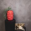 Vaas - Kusjes - Keramiek - Rood - 17x17x27cm - Afbeelding 3