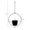 Dexter Hangpot - L34 x B14 x H65 cm - Zwart - Afbeelding 6