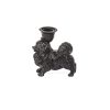 Kaarshouder - Pommeren - Polyresin -Zwart- 11,7x5,5x12cm - Afbeelding 2