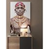 Gobelin geweven wandtapijt 80/120 Samburu Man Wit WH1747 Uitgerekt - Afbeelding 2