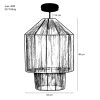 Elsa Hanglamp - H49 x Ø35 cm - Jute - Lichtbruin - Afbeelding 7