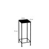 Odile Bijzettafel voor Buiten - Set van 3 - L28 x B28 x H67 cm - Metaal - Bruin, Wit - Afbeelding 7