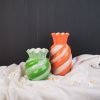 VASE- SWIRL-STONOWARE-PINK- 13X13X23CM - Afbeelding 5