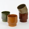 Thiago Bloempot - H23 x Ø26 cm - Terracotta - Donkergroen - Afbeelding 4