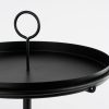 Aston Dienbladtafel - H40 x Ø31 cm - Metaal - Zwart - Afbeelding 2