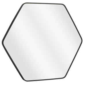 Rossi Wandspiegel - L80 x B71 cm - Metaal - Zwart
