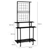 Greenrax Plantenstandaard - L90 x B44 x H190 cm - Metaal - Zwart - Afbeelding 6