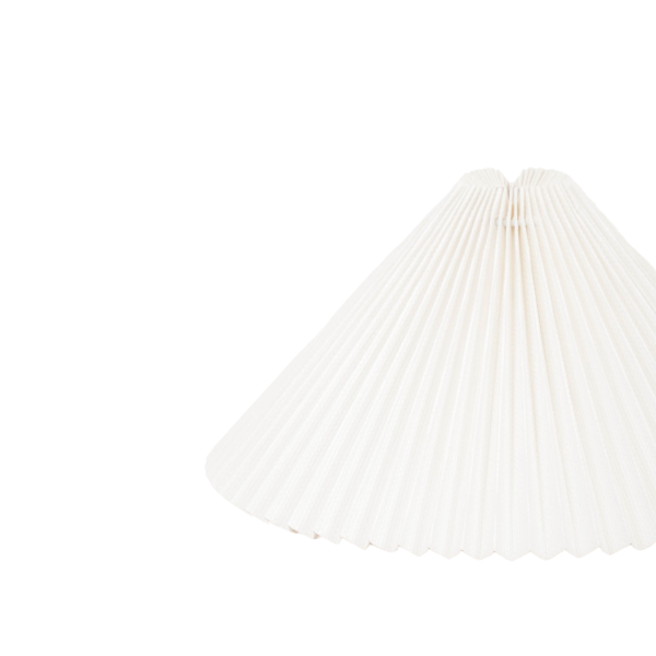 Lampenkap - Geplooid - Polyester - Wit - 6x29,5x18cm