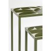 Bologna Bijzettafel Buiten - Set van 2 - L78 x B24 x H68 cm - Metaal - Groen - Afbeelding 2